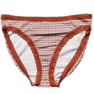 Victoria’s Secret Stretch Cotton Lace Trim High Leg Brief Panty Multicolor